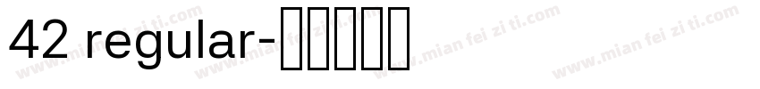 42 regular字体转换